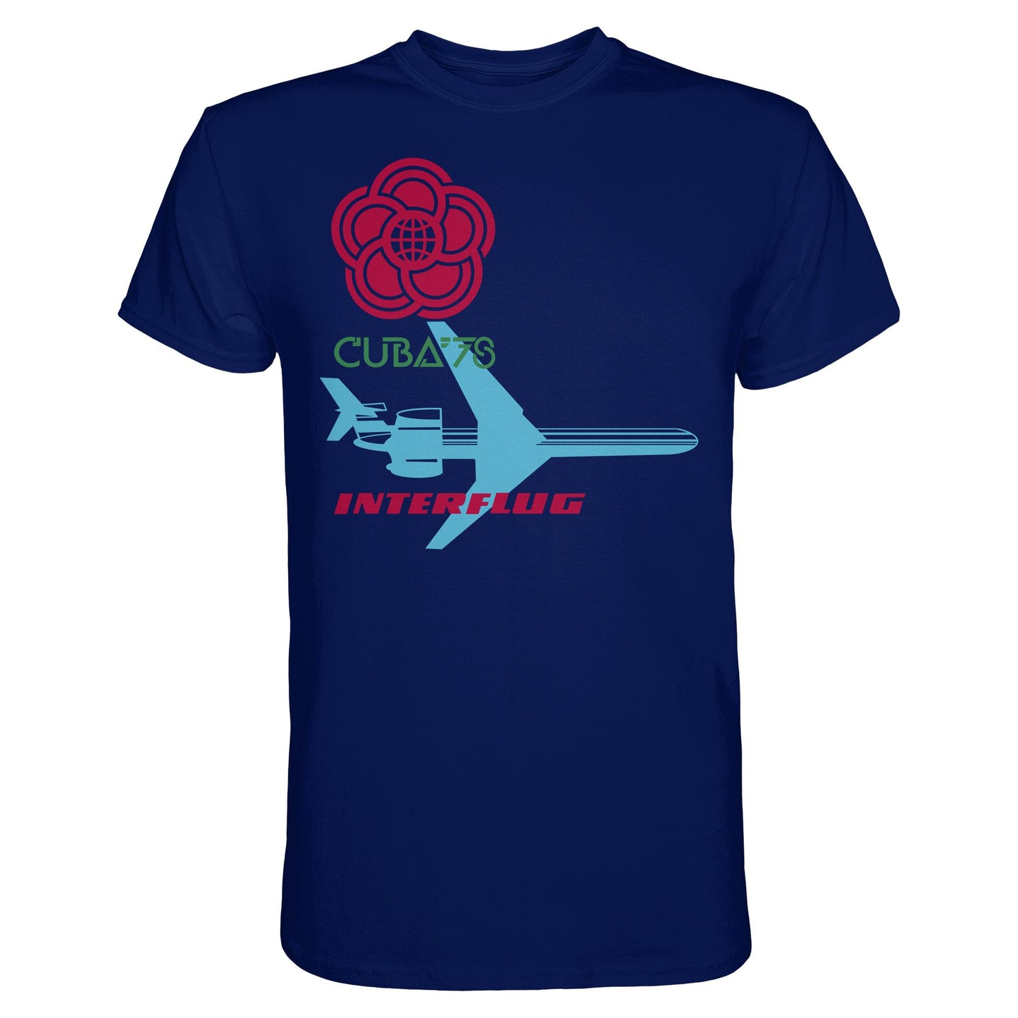 DDR Ostalgie Shirt Unisex • INTERFLUG BERLIN - CUBA WELTFESTSPIELE 1978 (ORIGINAL SONDERSTEMPEL)