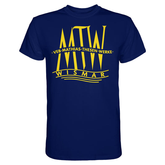 DDR Ostalgie Shirt Unisex • MATHIAS-THESEN-WERKE WISMAR (LOGO 1946)