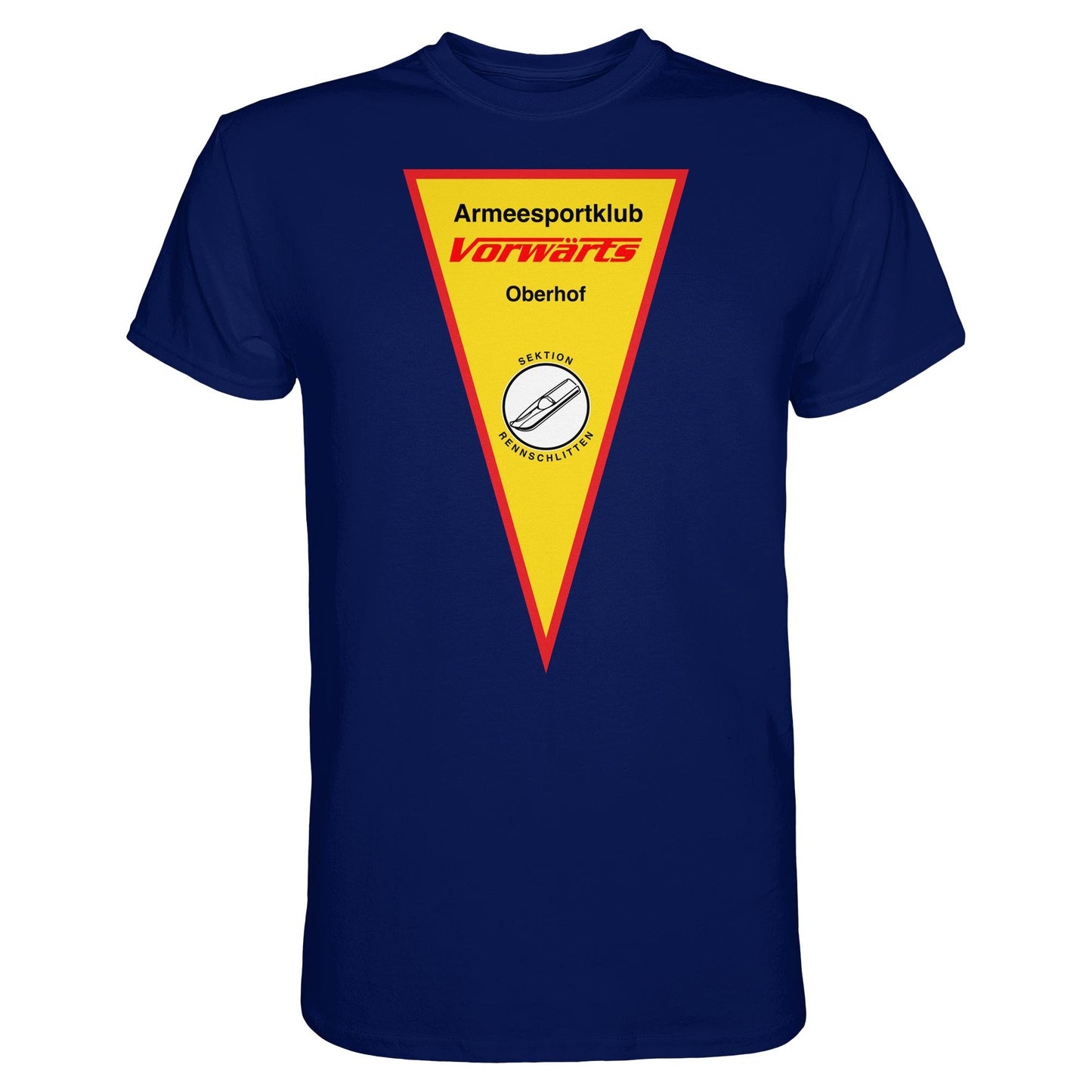 DDR Ostalgie Shirt Unisex • ARMEESPORTKLUB VORWÄRTS OBERHOF - RENNSCHLITTEN