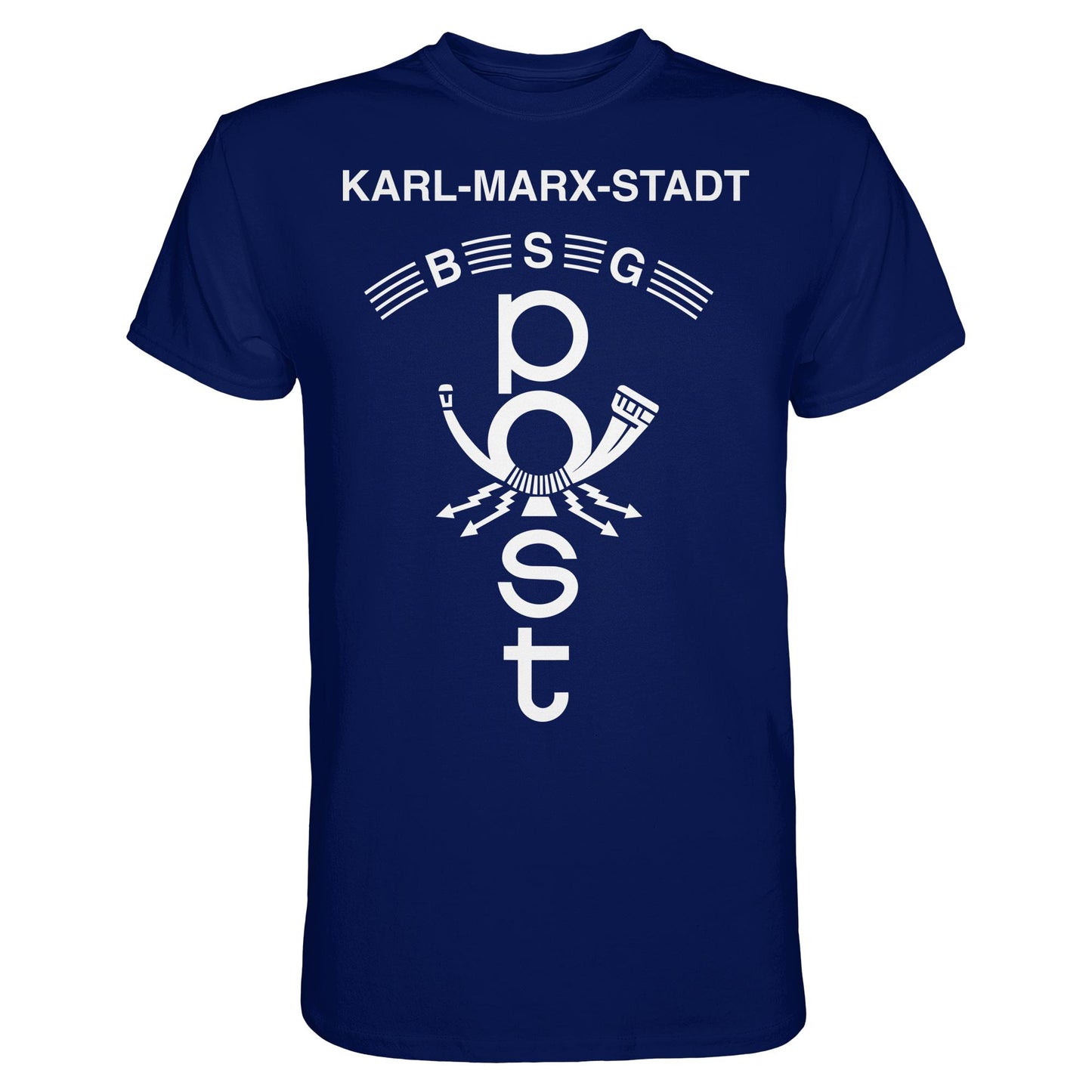 DDR Ostalgie Shirt Unisex • BSG POST KARL-MARX-STADT (ORIGINAL WIMPEL)