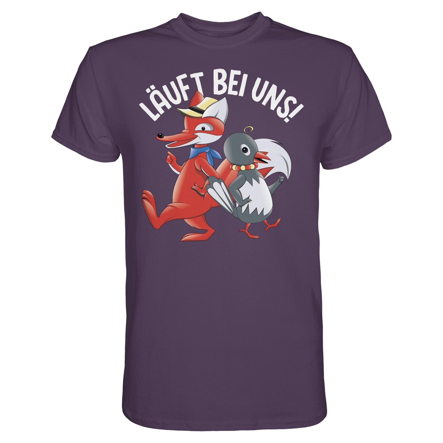 DDR Ostalgie Shirt Unisex • UNSER SANDMÄNNCHEN - HERR FUCHS & FRAU ELSTER, LÄUFT BEI UNS!