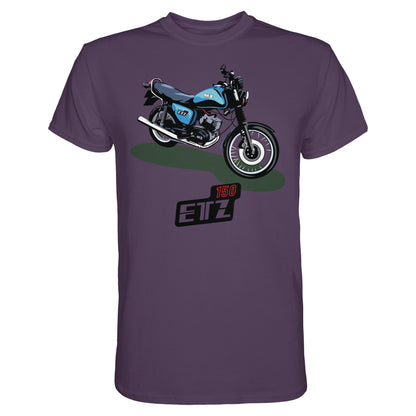 DDR Ostalgie Shirt Unisex • MZ ETZ 150 BLAU (ORIGINAL DDR-PLAKAT)