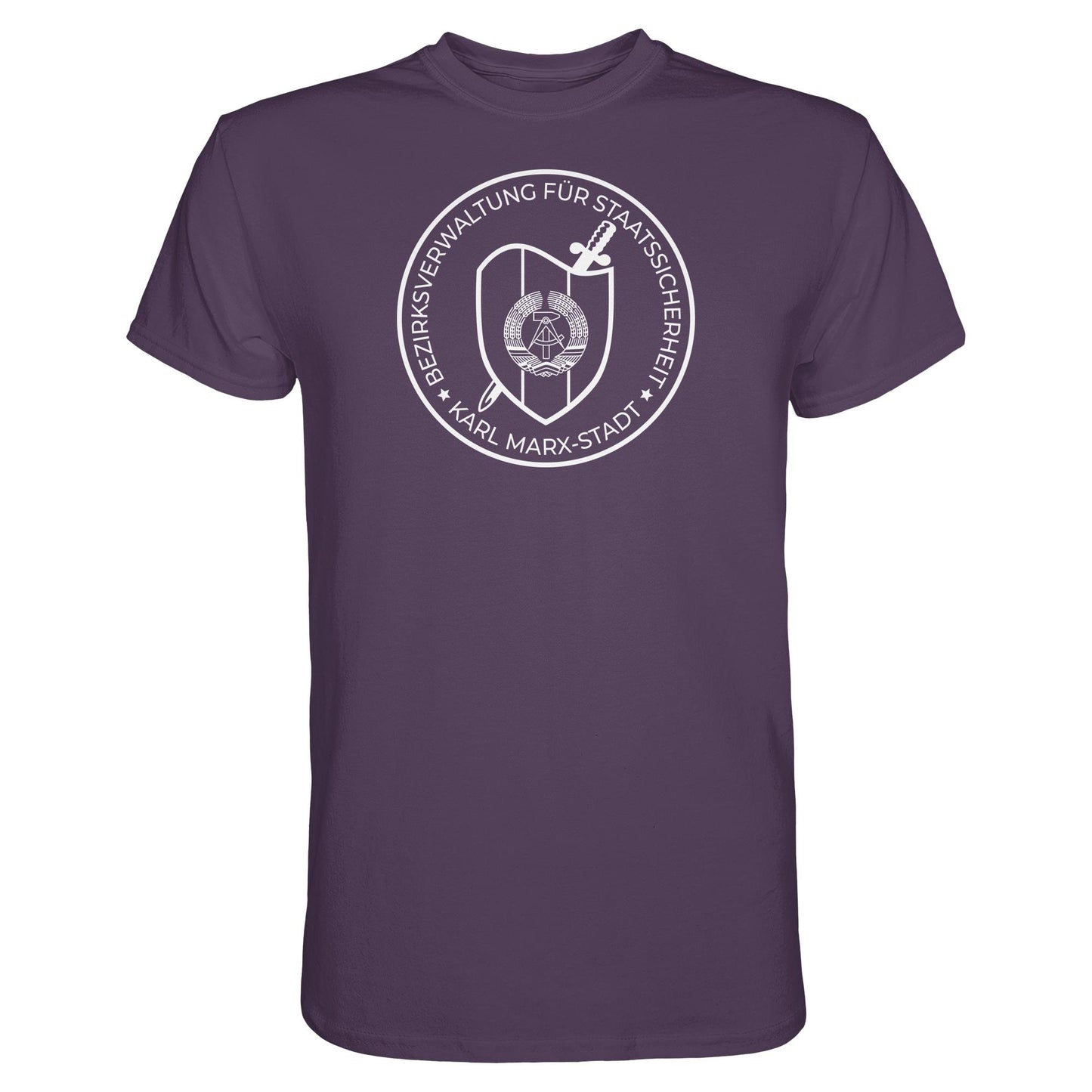 DDR Ostalgie Shirt Unisex • BEZIRKSVERWALTUNG STAATSSICHERHEIT KARL MARX STADT