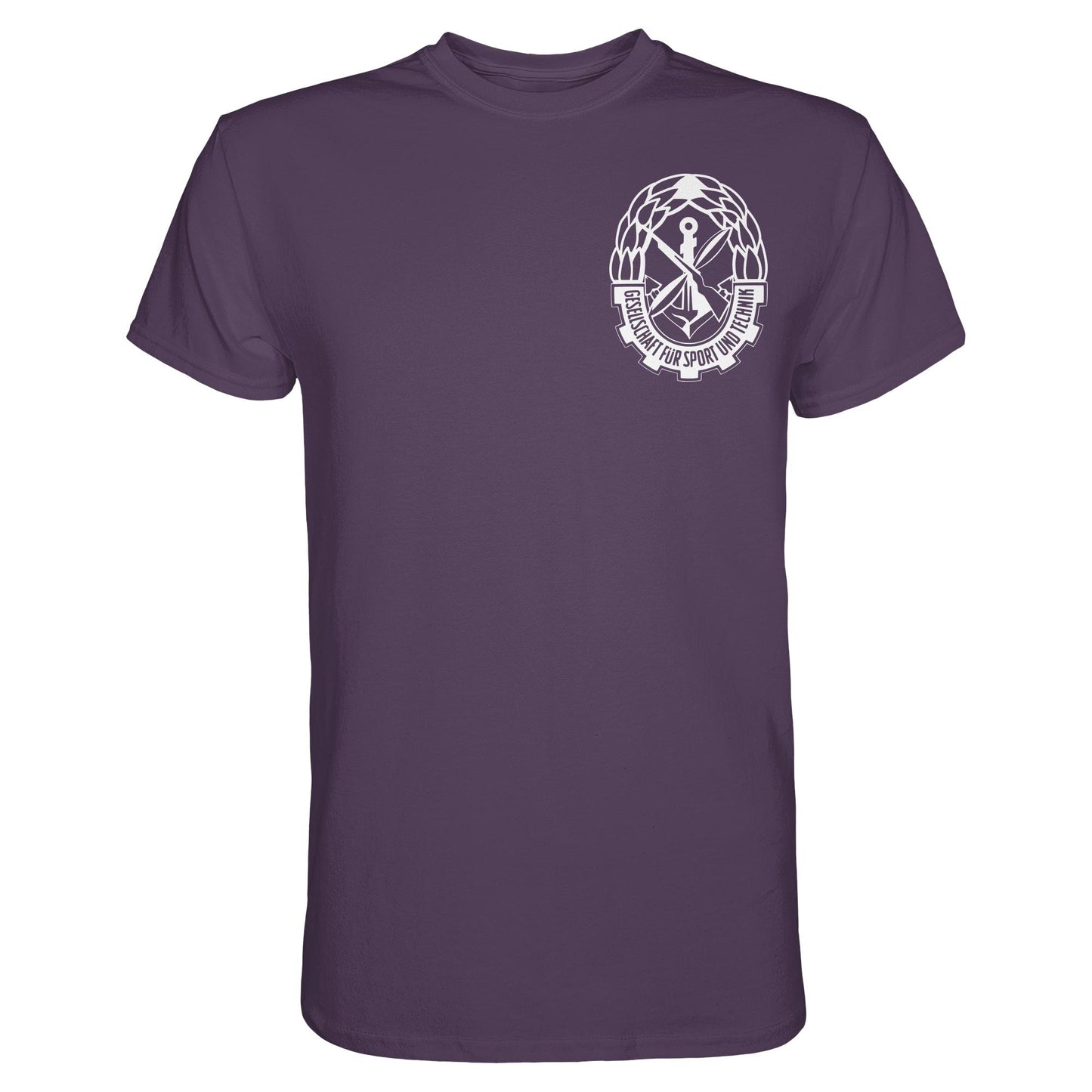 DDR Ostalgie Shirt Unisex • GST - GESELLSCHAFT FÜR SPORT UND TECHNIK (BRUST EMBLEM)