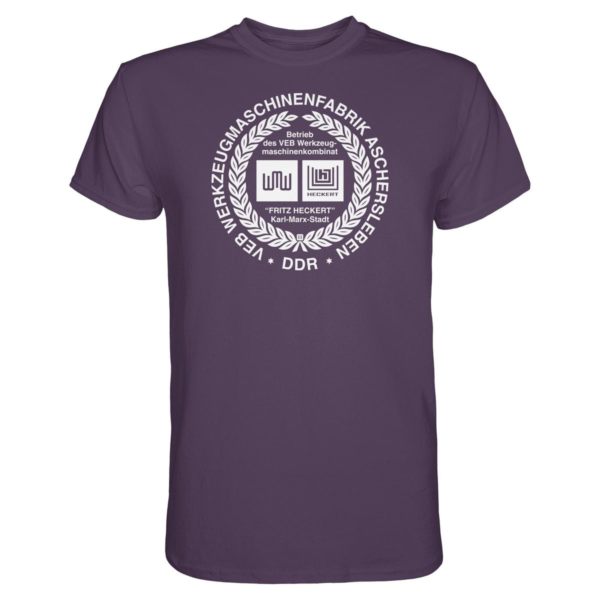 DDR Ostalgie Shirt Unisex • VEB WERKZEUGMASCHINENKOMBINAT FRITZ HECKERT - ASCHERSLEBEN