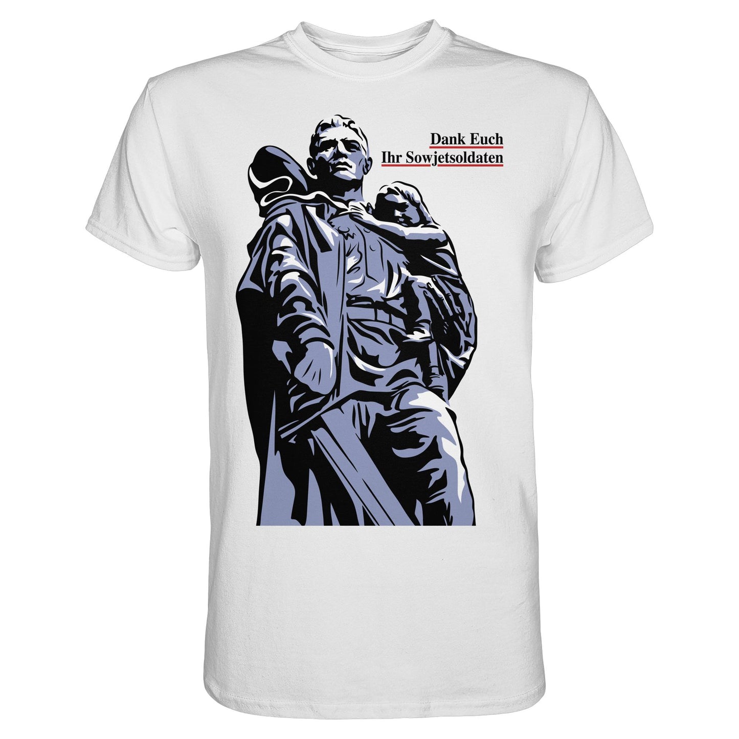 DDR Ostalgie Shirt Unisex • DANK EUCH IHR SOWJETSOLDATEN (DDR ORIGINAL-PLAKAT)
