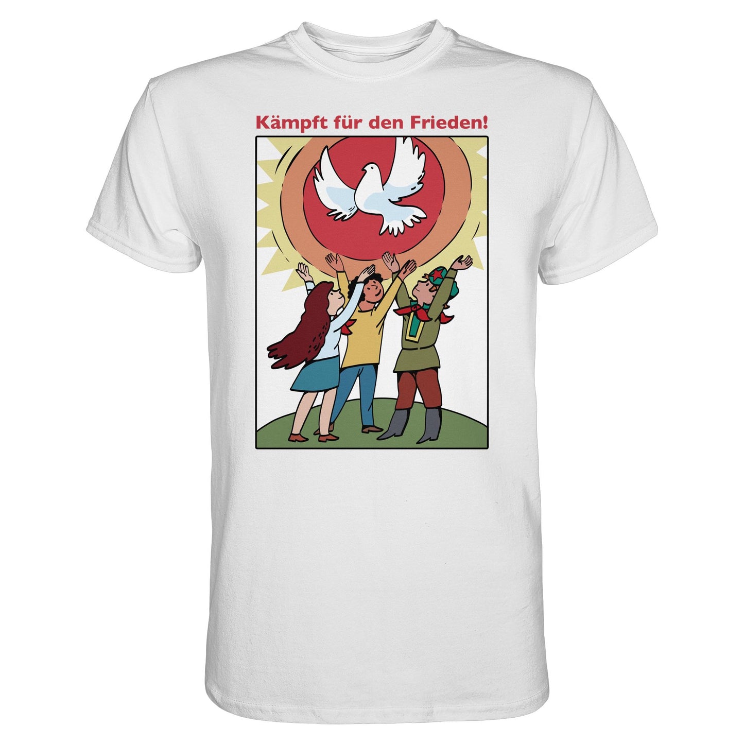 DDR Ostalgie Shirt Unisex • KÄMPFT FÜR DEN FRIEDEN! (DDR-ORIGINAL-PLAKAT)
