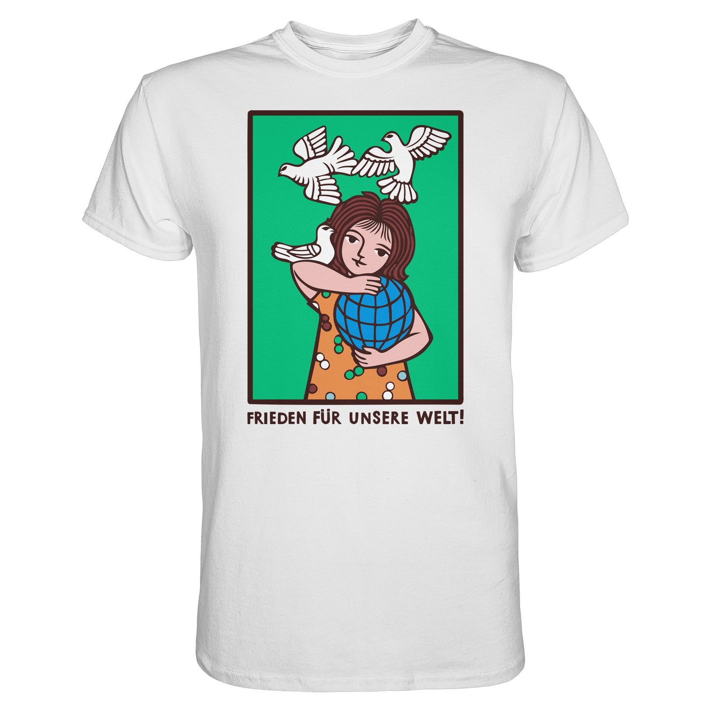 DDR Ostalgie Shirt Unisex • FRIEDEN FÜR UNSERE WELT! (DDR-ORIGINAL-PLAKAT)