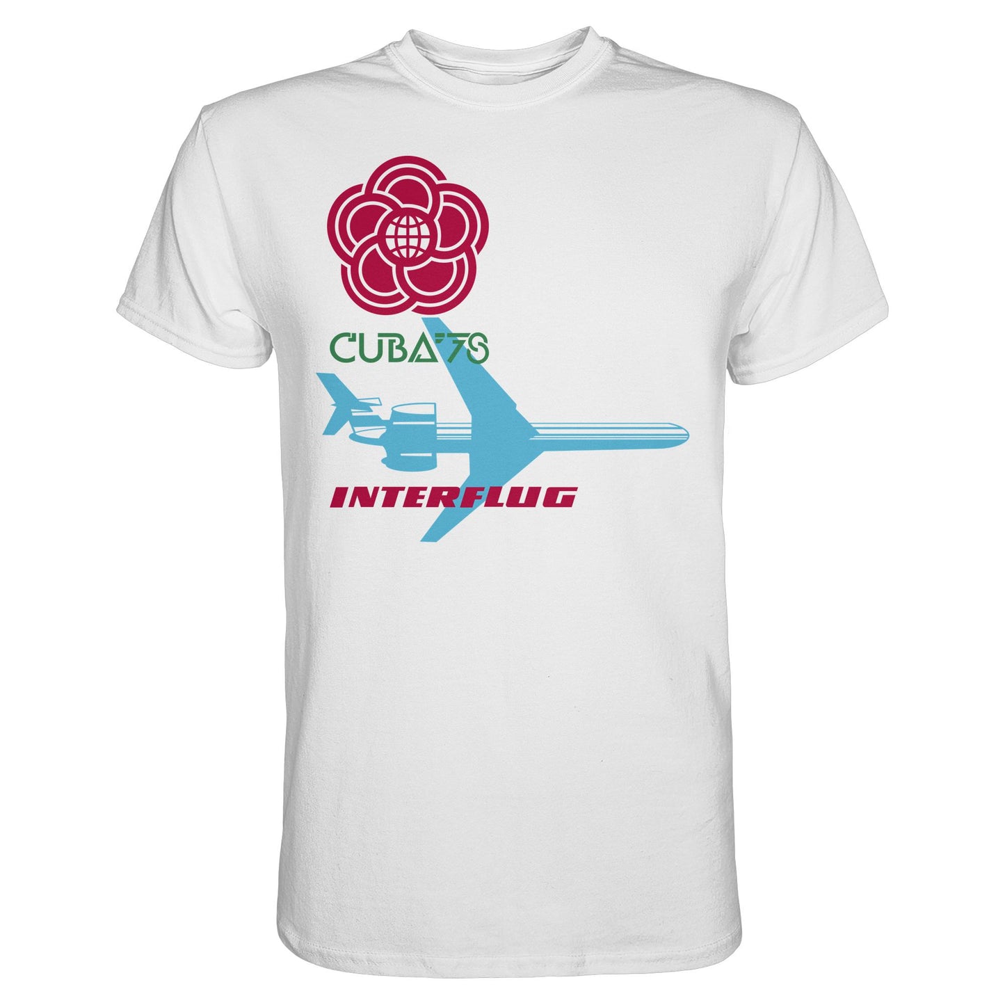 DDR Ostalgie Shirt Unisex • INTERFLUG BERLIN - CUBA WELTFESTSPIELE 1978 (ORIGINAL SONDERSTEMPEL)