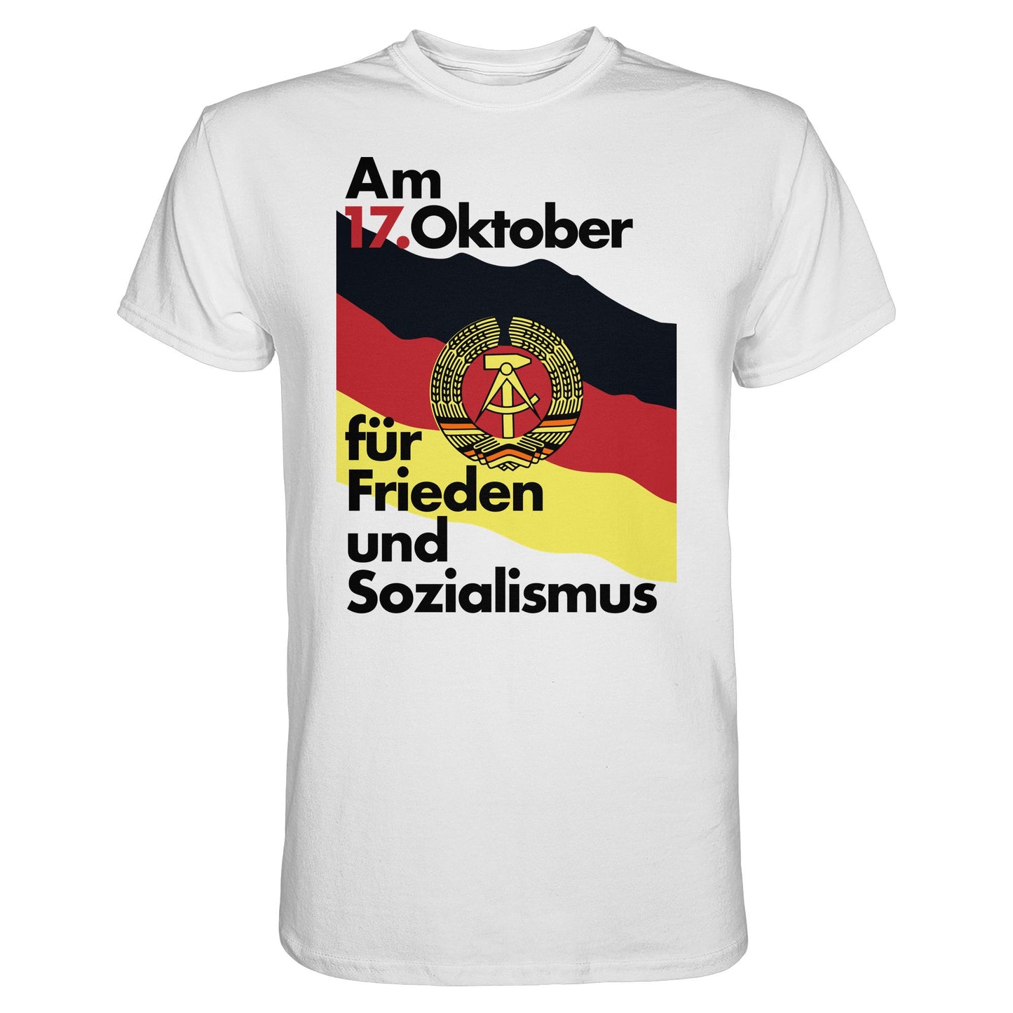 DDR Ostalgie Shirt Unisex • FÜR FRIEDEN UND SOZIALISMUS (ORIGINAL DDR-PLAKAT)