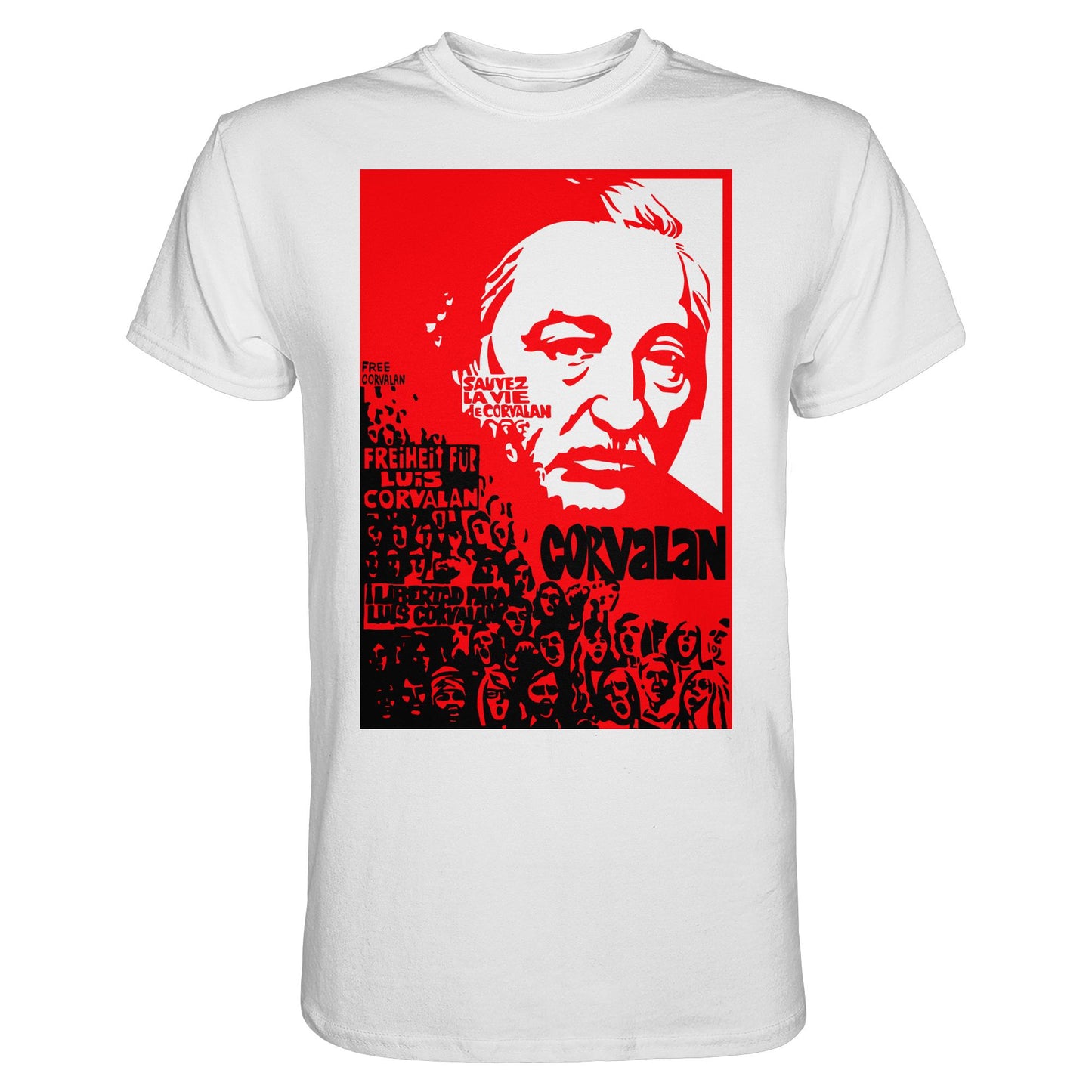 DDR Ostalgie Shirt Unisex • FREIHEIT FÜR LUIS CORVALAN (DDR ORIGINAL-PLAKAT)