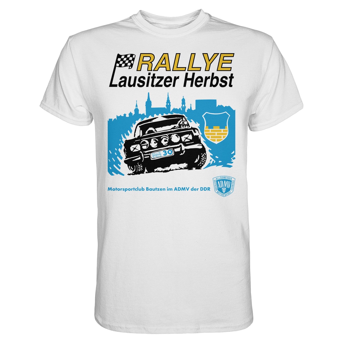 PREMIUM SHIRT UNISEX • RALLYE LAUSITZER HERBST, MOTORSPORTCLUB BAUTZEN