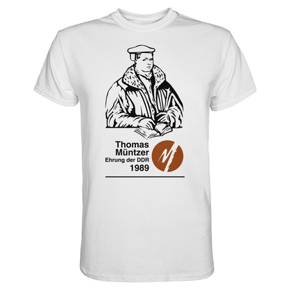DDR Ostalgie Shirt Unisex • THOMAS MÜNTZER - EHRUNG DER DDR 1990