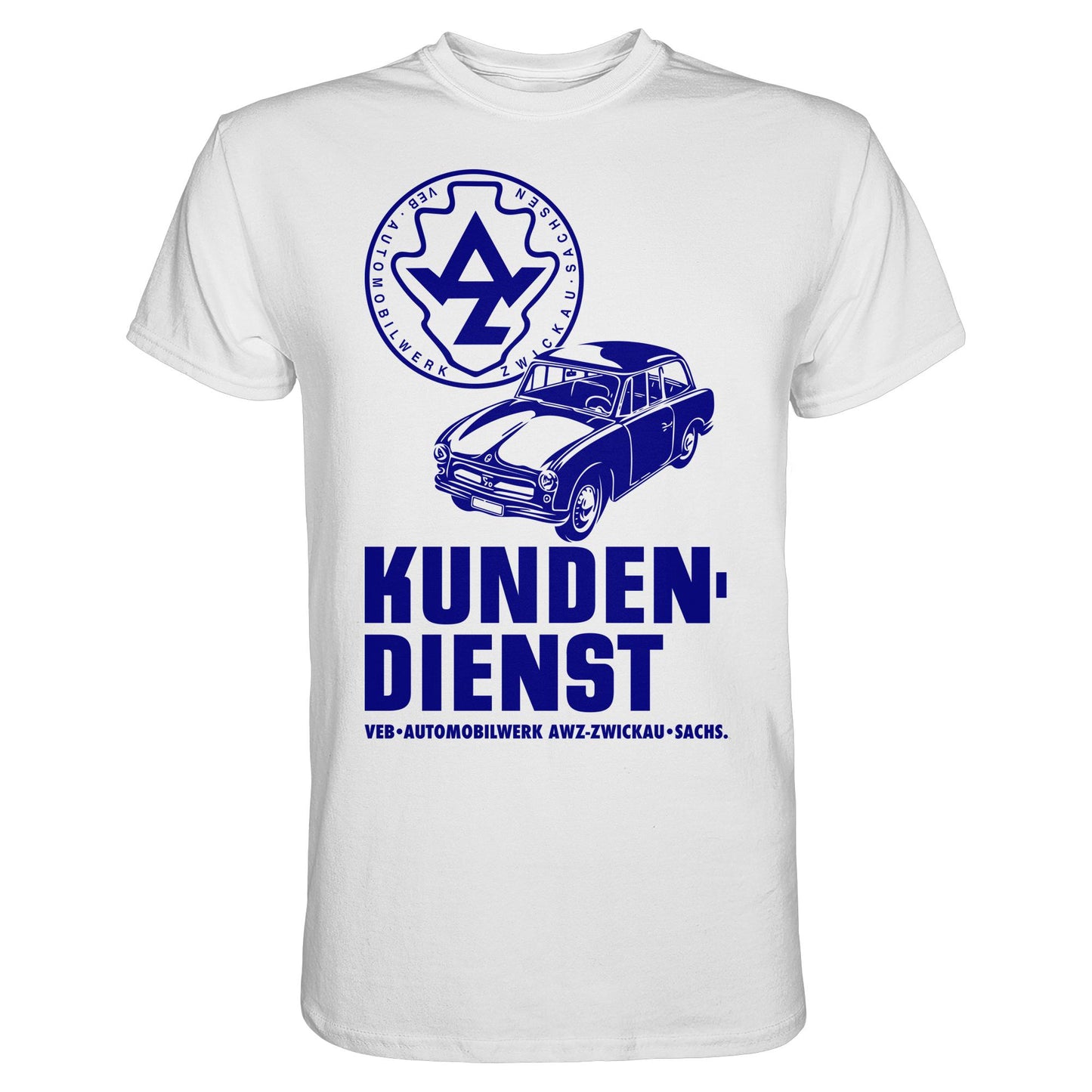 DDR Ostalgie Shirt Unisex • P70 KUNDENDIENST VEB AWZ ZWICKAU