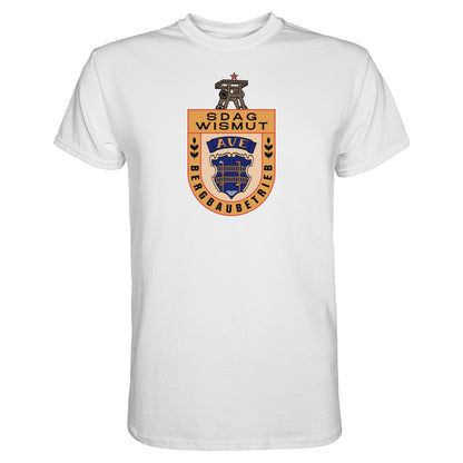 DDR Ostalgie Shirt Unisex • SDAG WISMUT AUE - ABZEICHEN