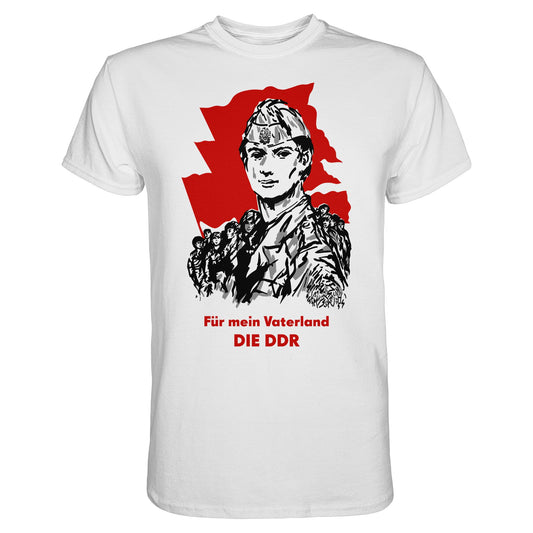 DDR Ostalgie Shirt Unisex • FÜR MEIN VATERLAND - DIE DDR (ORIGINAL GST-PLAKAT)