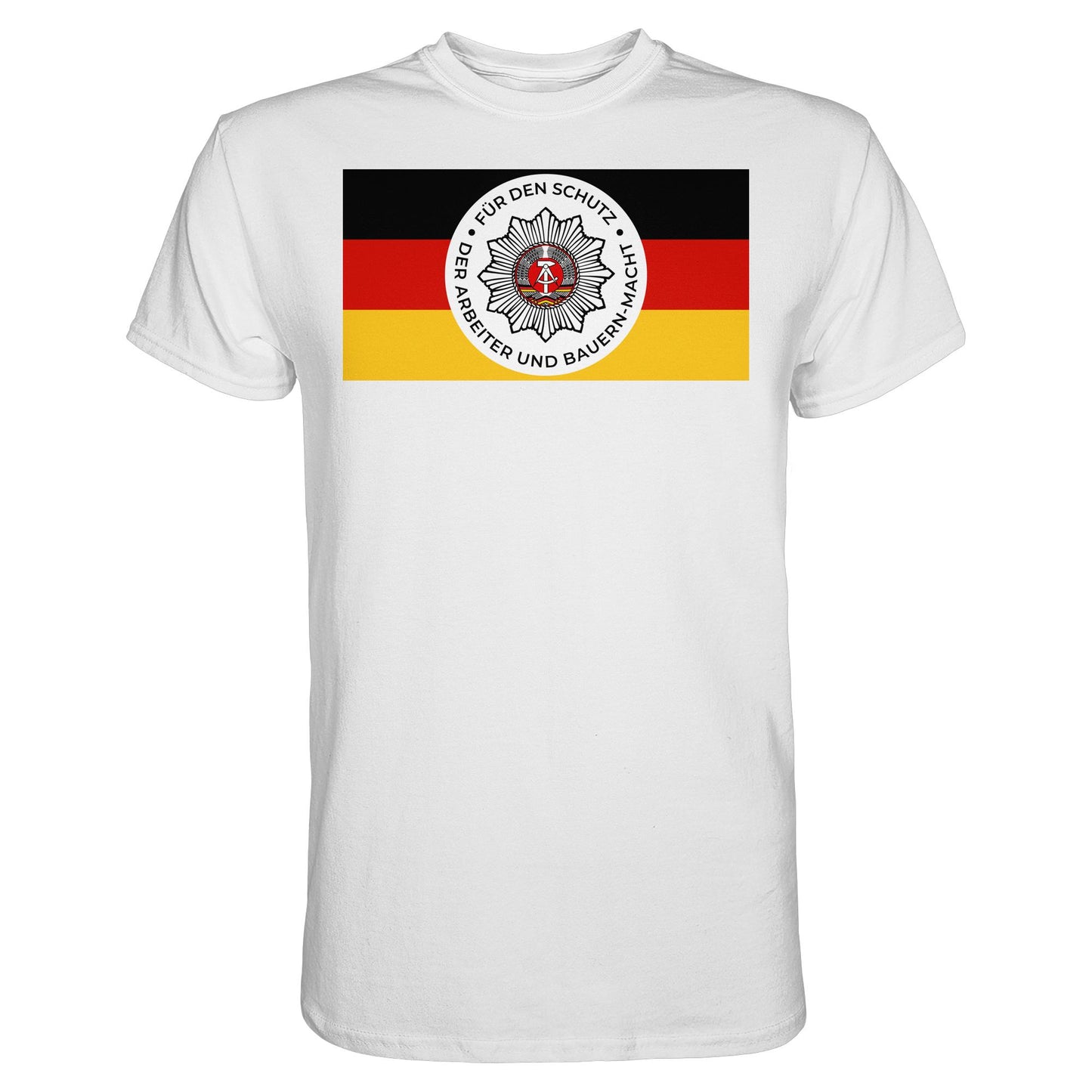 DDR Ostalgie Shirt Unisex • NVA - FÜR DEN SCHUTZ DER ARBEITER- UND BAUERNMACHT (ORIGINAL BANDEROLE)