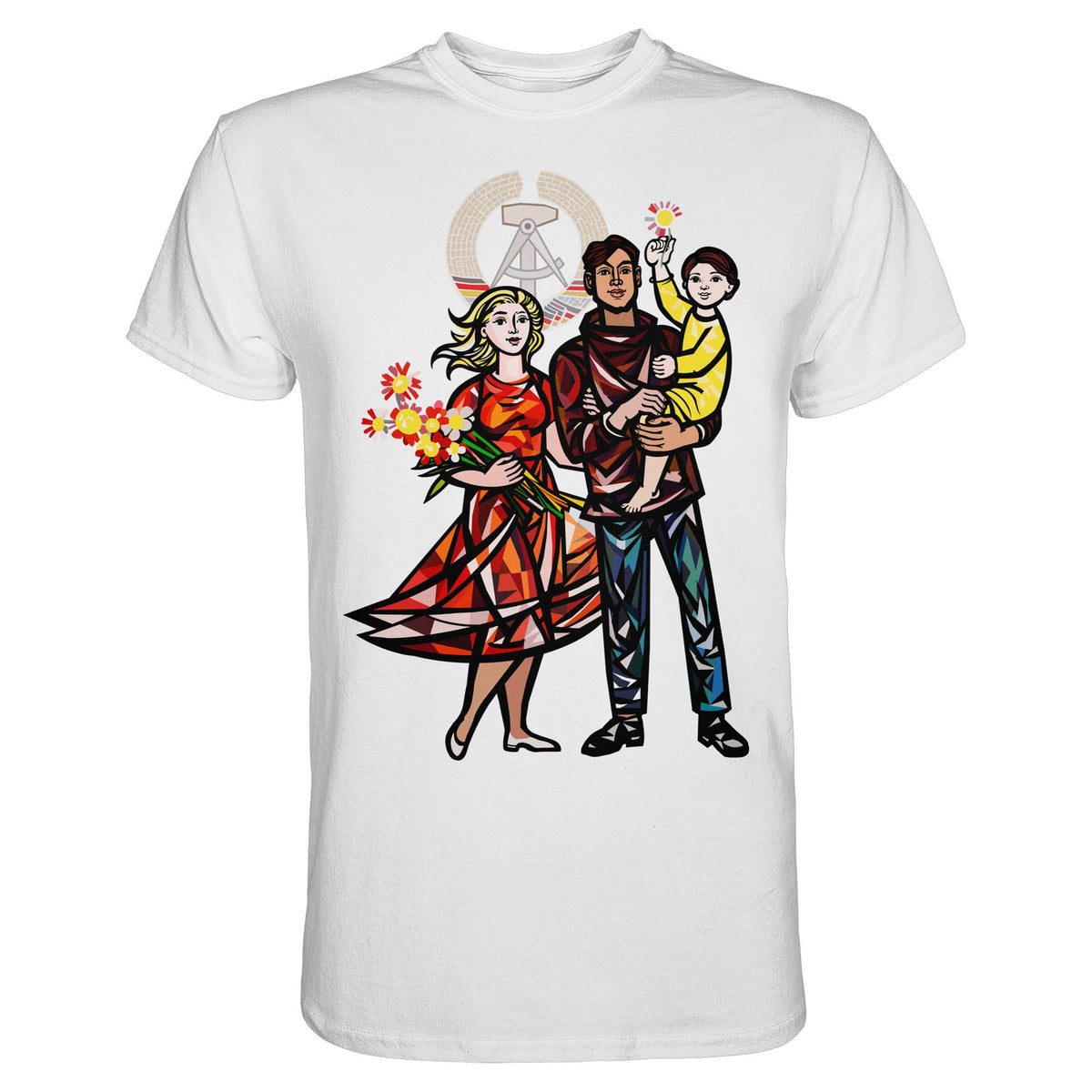 DDR Ostalgie Shirt Unisex • WALTER WOMACKA - UNSERE FAMILIE (STAATSRATSGEBÄUDE, Aus der Geschichte der Deutschen Arbeiterbewegung, 1964)