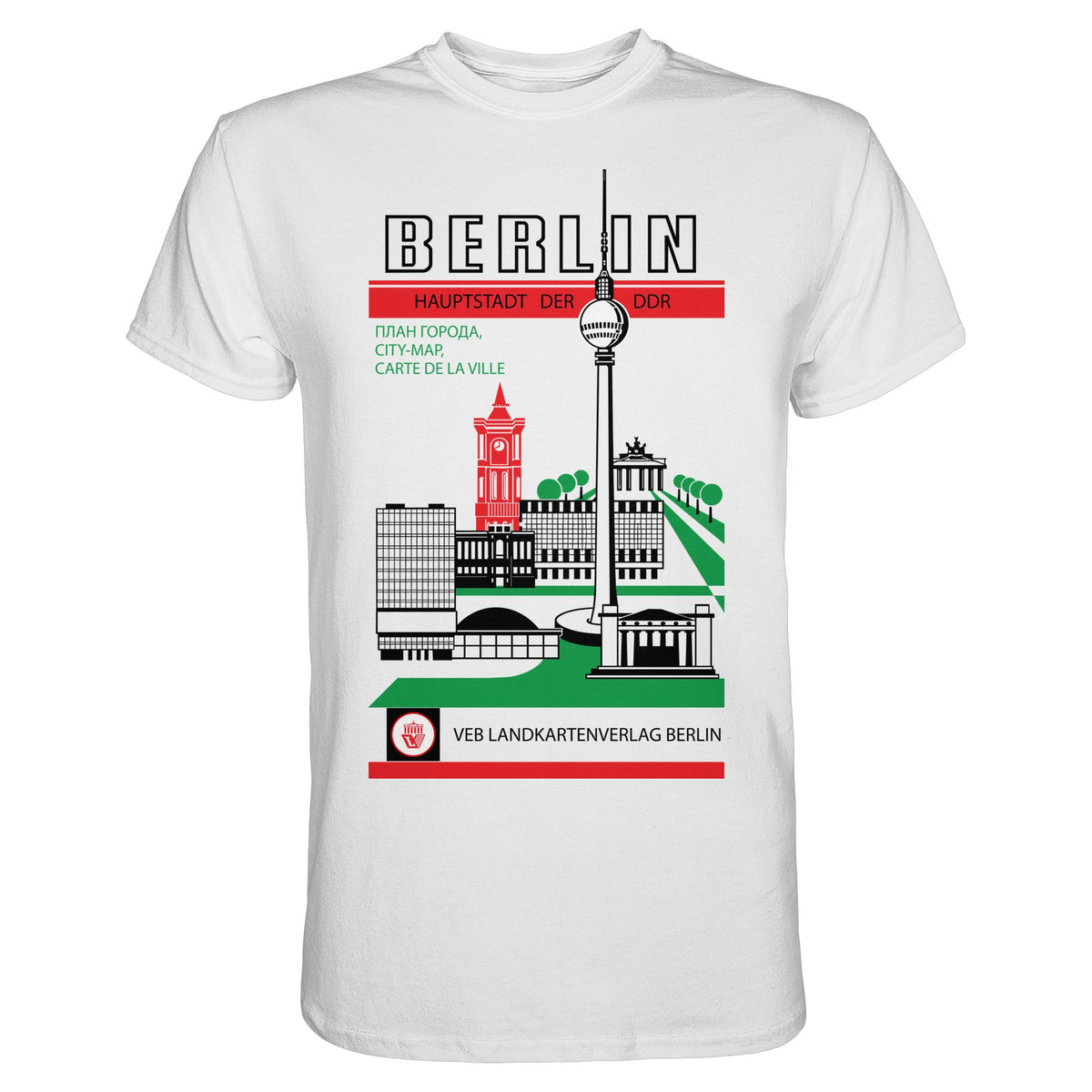 DDR Ostalgie Shirt Unisex • BERLIN, HAUPTSTADT DER DDR (ORIGINAL TITEL STADTFÜHRER)