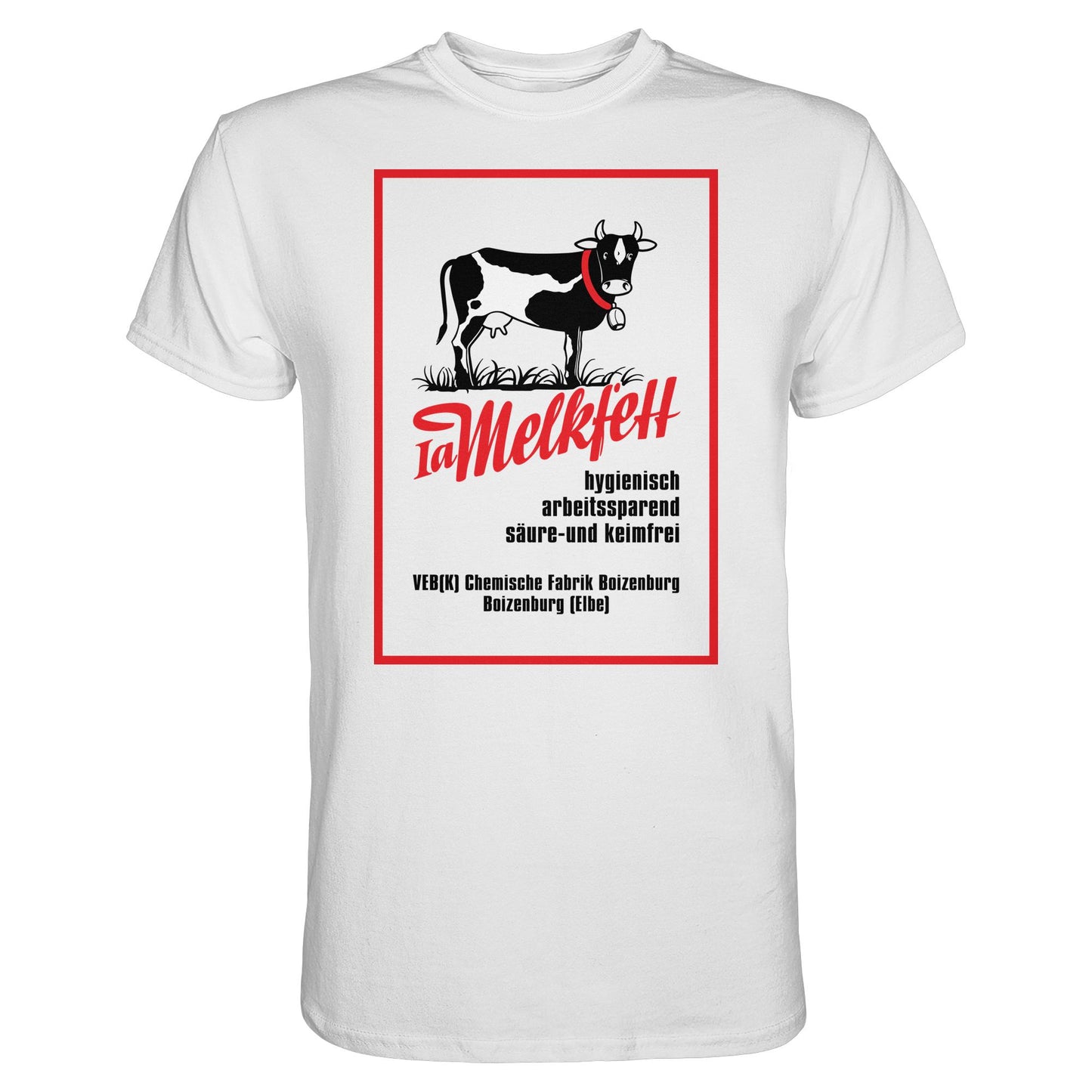 DDR Ostalgie Shirt Unisex • 1A MELKFETT - VEB BOIZENBURG