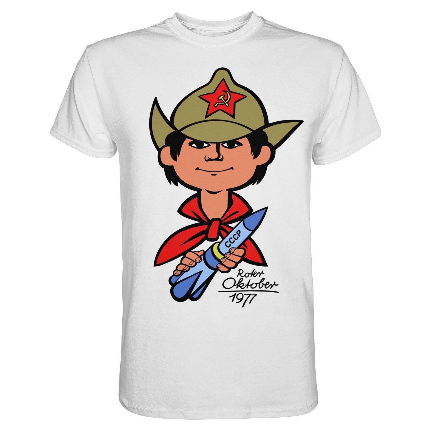 DDR Ostalgie Shirt Unisex • ROTER OKTOBER 1917 (ORIGINAL NICKI-MOTIV)
