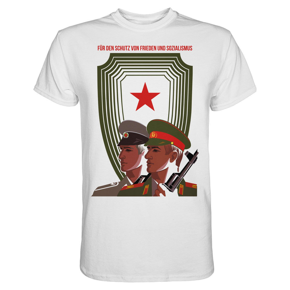 DDR Ostalgie Shirt Unisex • NVA UND CA - FÜR DEN SCHUTZ VON FRIEDEN