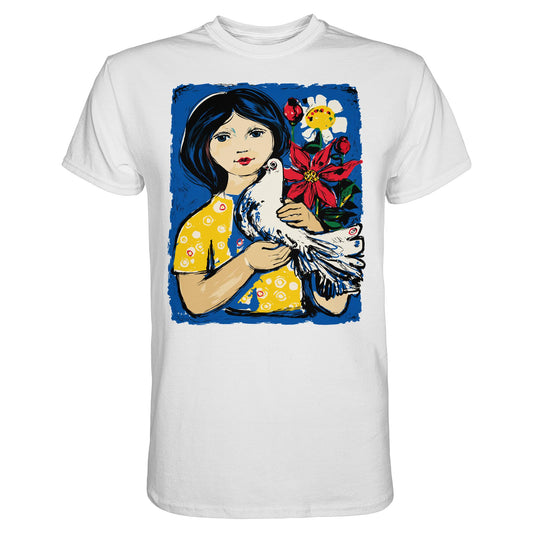 DDR Ostalgie Shirt Unisex • WALTER WOMACKA - MÄDCHEN MIT FRIEDENSTAUBE