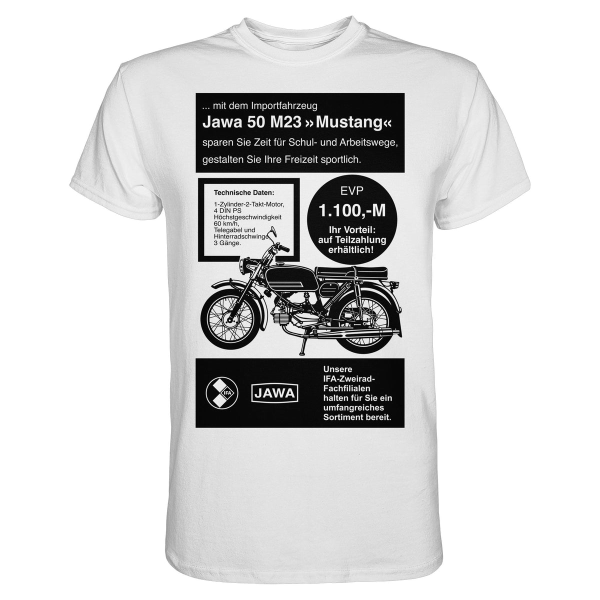 DDR Ostalgie Shirt Unisex • JAWA 50 M23 (ORIGINAL-PLAKAT)