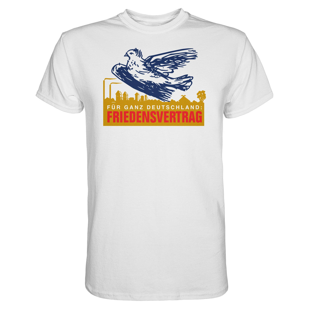 DDR Ostalgie Shirt Unisex • FRIEDENSVERTRAG FÜR GANZ DEUTSCHLAND (ORIGINAL-PIN)