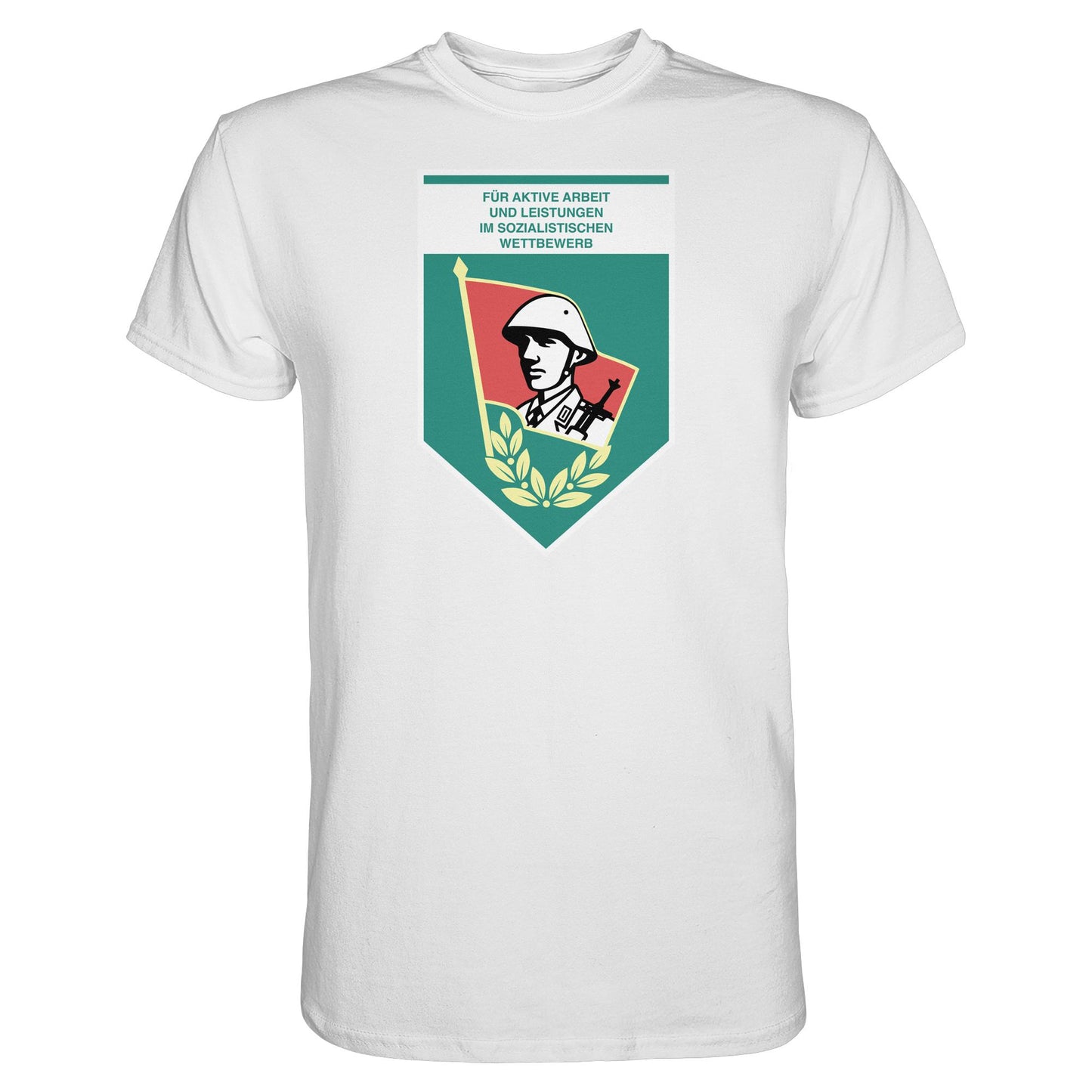 DDR Ostalgie Shirt Unisex • FÜR AKTIVE LEISTUNG UND ARBEIT (ORIGINAL WIMPEL)