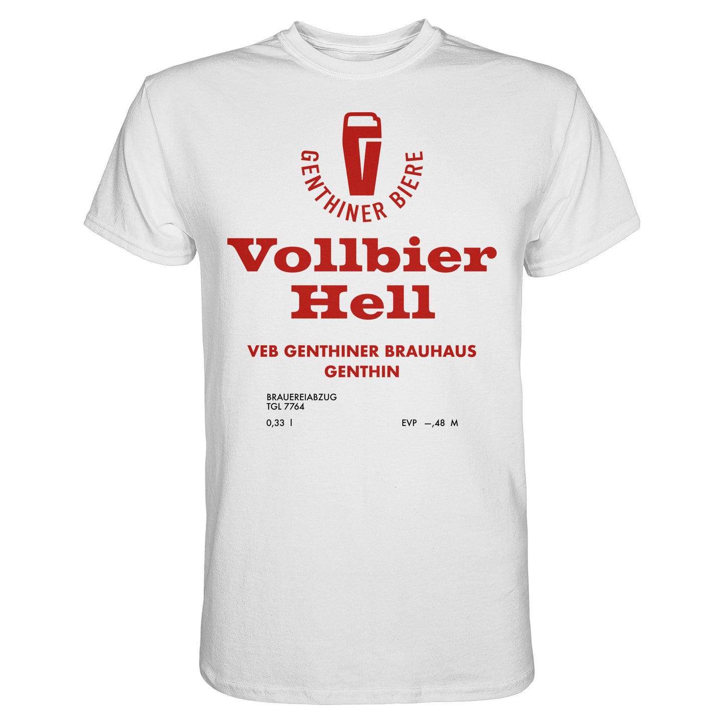 DDR Ostalgie Shirt Unisex • VEB GENTHINER BRAUHAUS