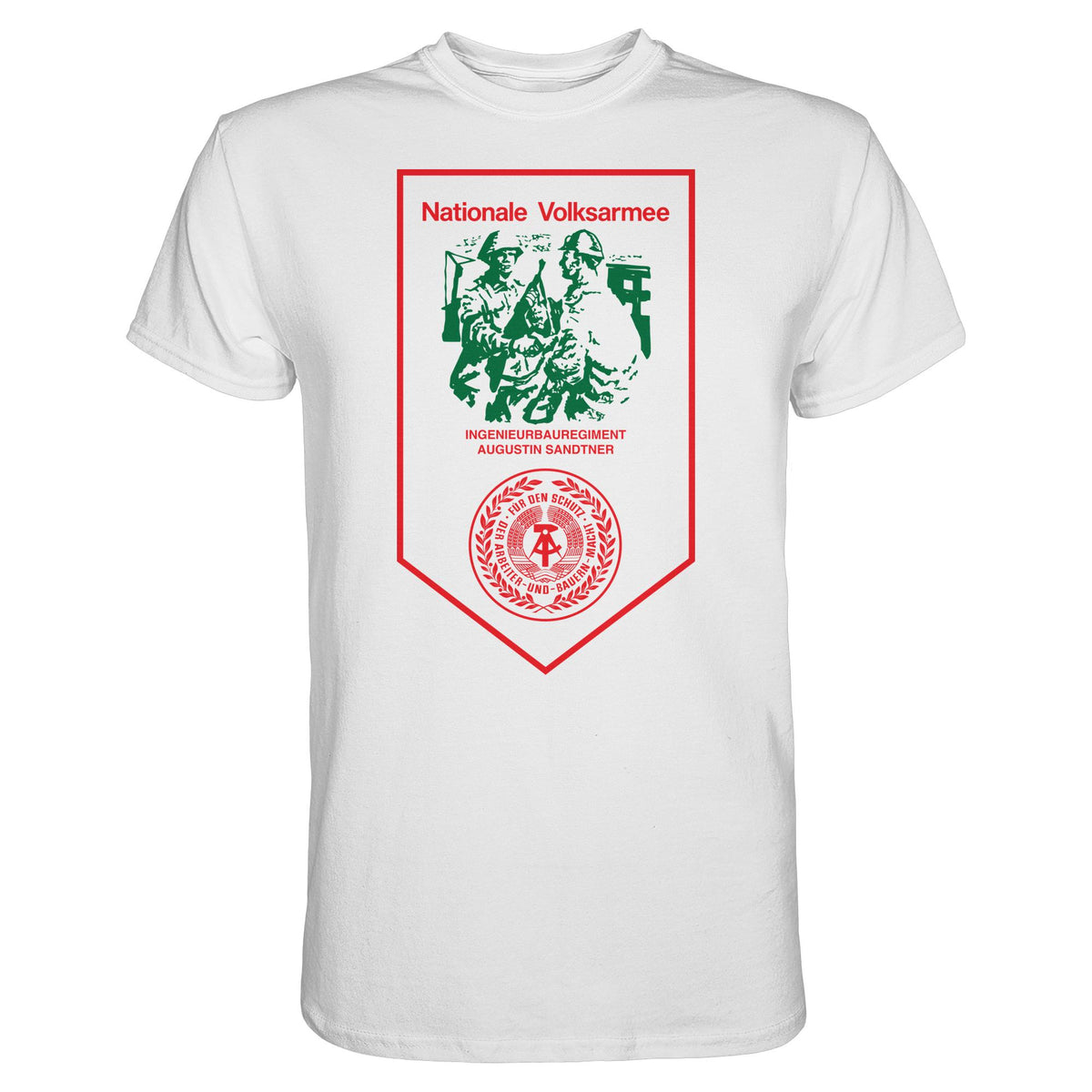 DDR Ostalgie Shirt Unisex • NVA - INGENIEURBAUREGIMENT AUGUSTIN SANDTNER