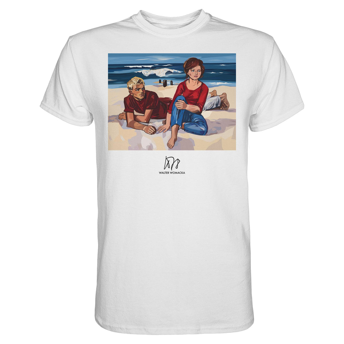 DDR Ostalgie Shirt Unisex • WALTER WOMACKA - AM STRAND (1962)