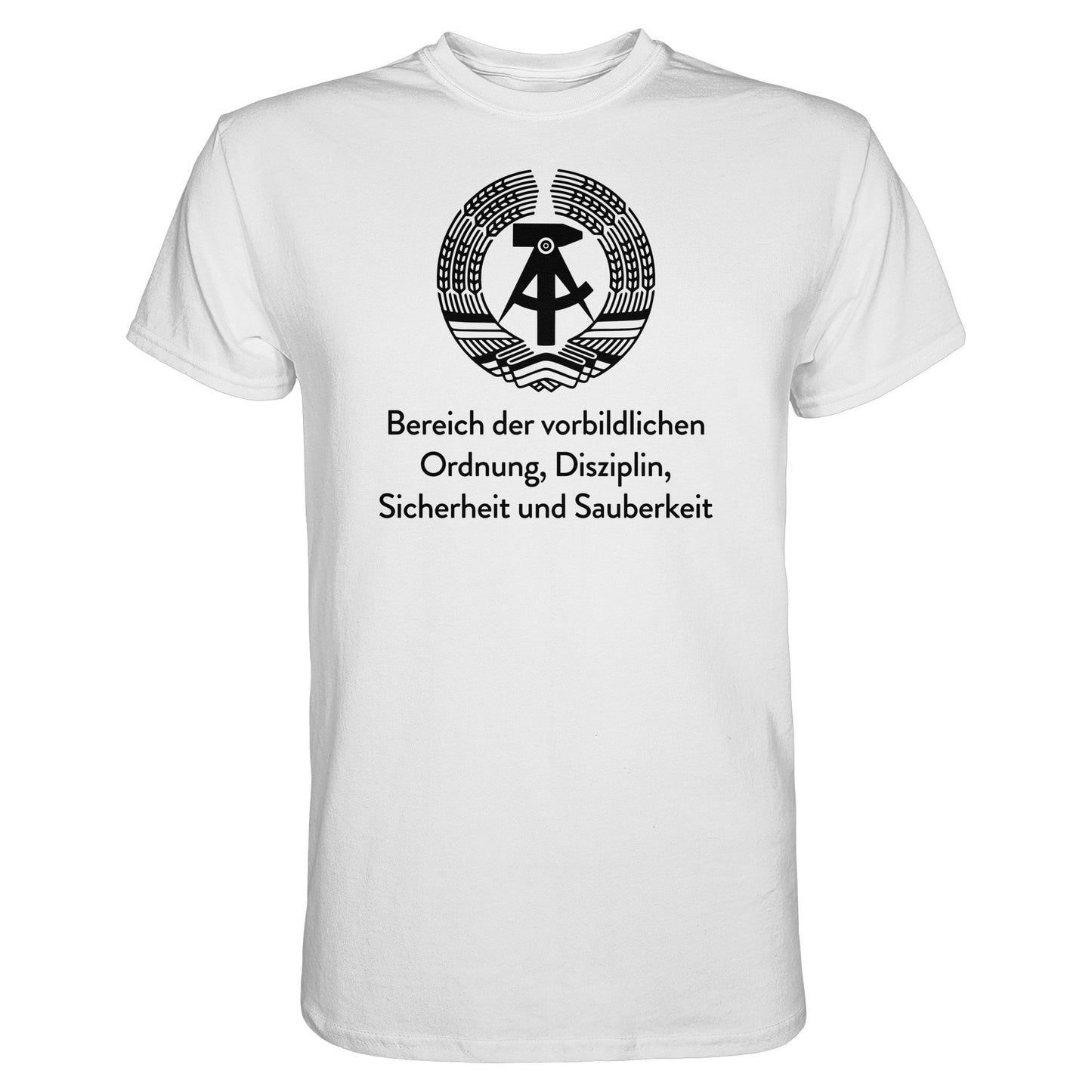 DDR Ostalgie Shirt Unisex • BEREICH DER VORBILDLICHEN ORDNUNG (ORIGINAL SCHILD)