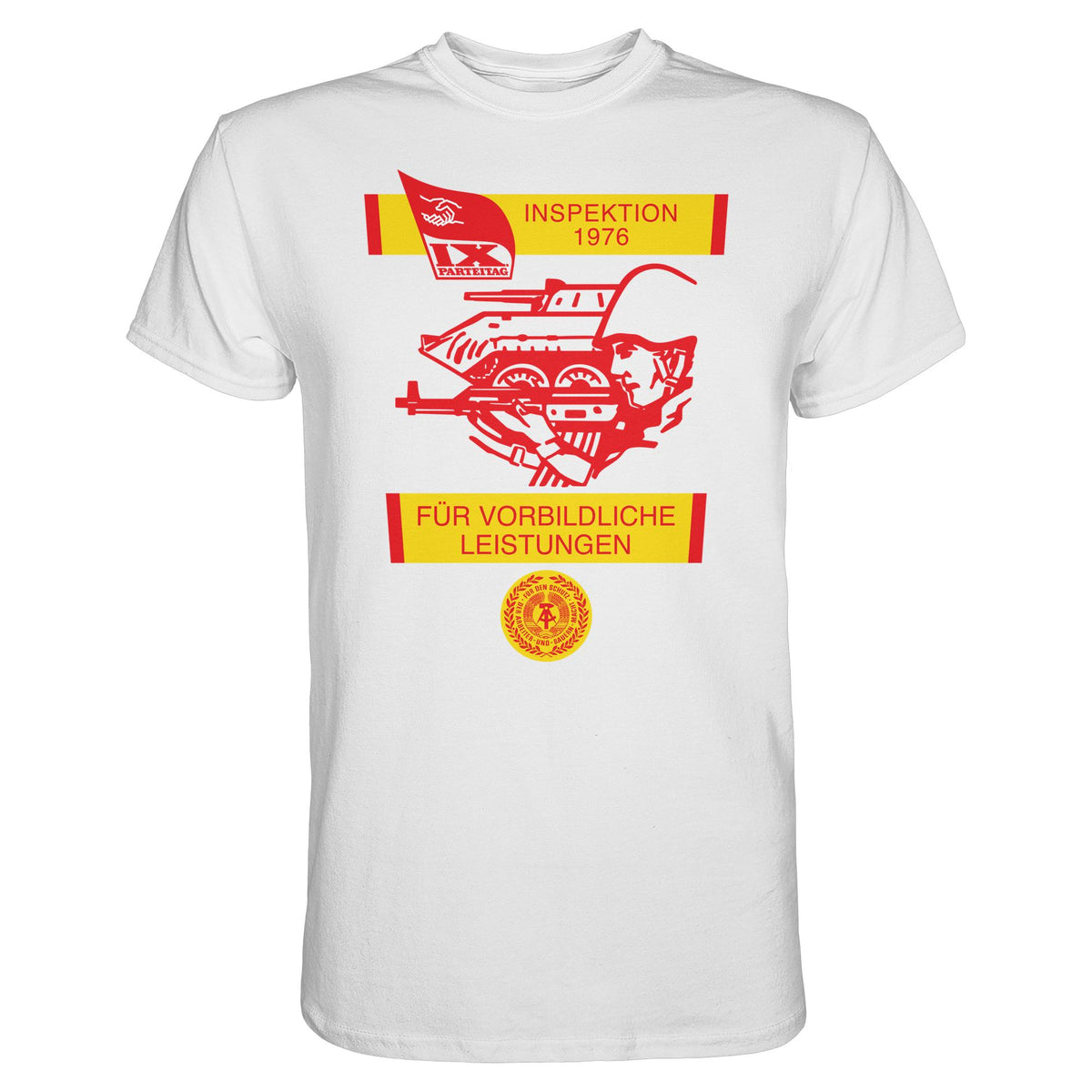 DDR Ostalgie Shirt Unisex • NVA - WIMPEL FÜR VORBILDLICHE LEISTUNGEN 1976
