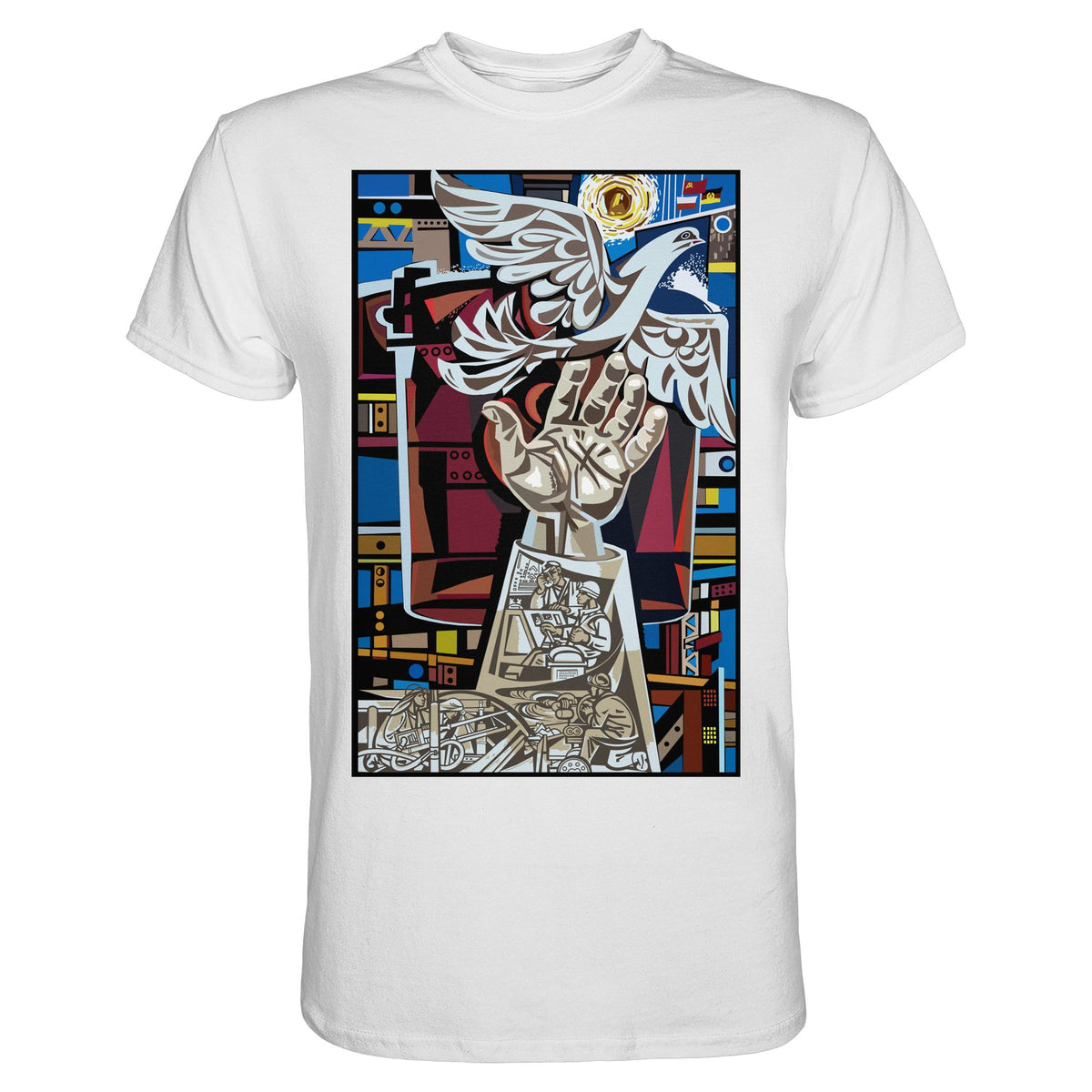 DDR Ostalgie Shirt Unisex • WALTER WOMACKA - MOSAIK MAGISTRALE EISENHÜTTENSTADT (1965)