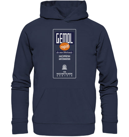 DDR Ostalgie Kapuze / Organic Hoodie Unisex • GEMOL - VEB WASCHMITTELWERK GENTHIN