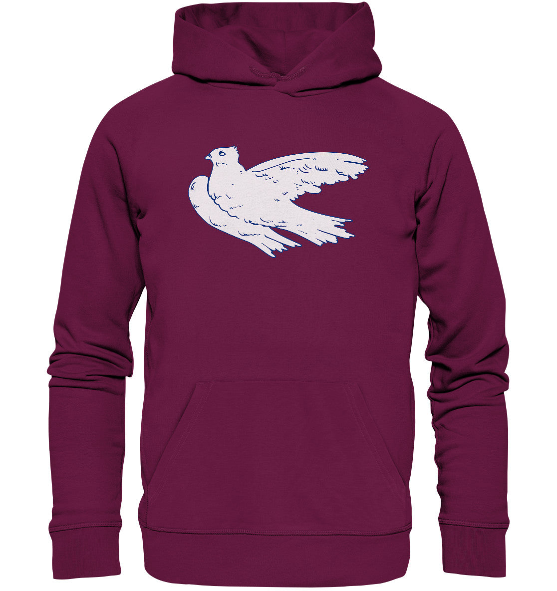 DDR Ostalgie Kapuze / Organic Hoodie Unisex • DDR - KLEINE WEISSE FRIEDENSTAUBE