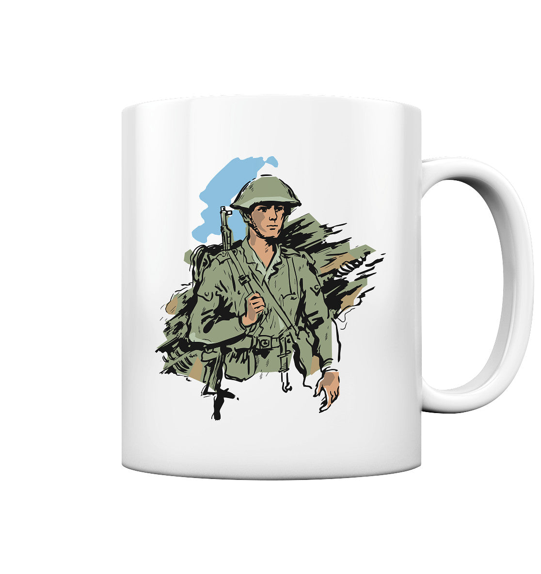 DDR Ostalgie Tasse • NVA-SOLDAT (ORIGINAL-ILLUSTRATION)