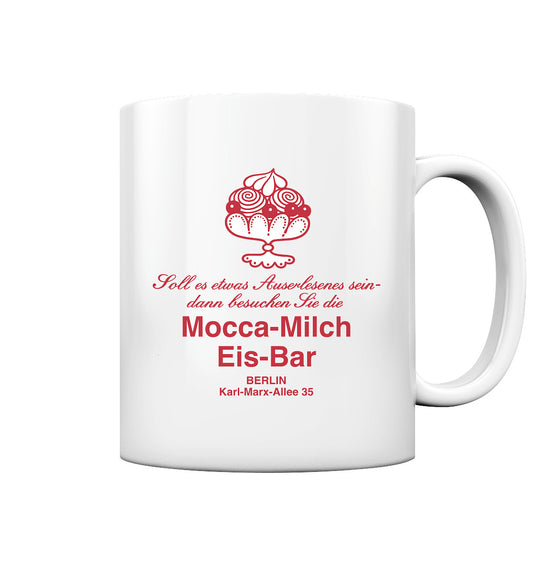 DDR Ostalgie Tasse • MOKKA-MILCH-EIS-BAR BERLIN (ORIGINAL UNTERSETZER)