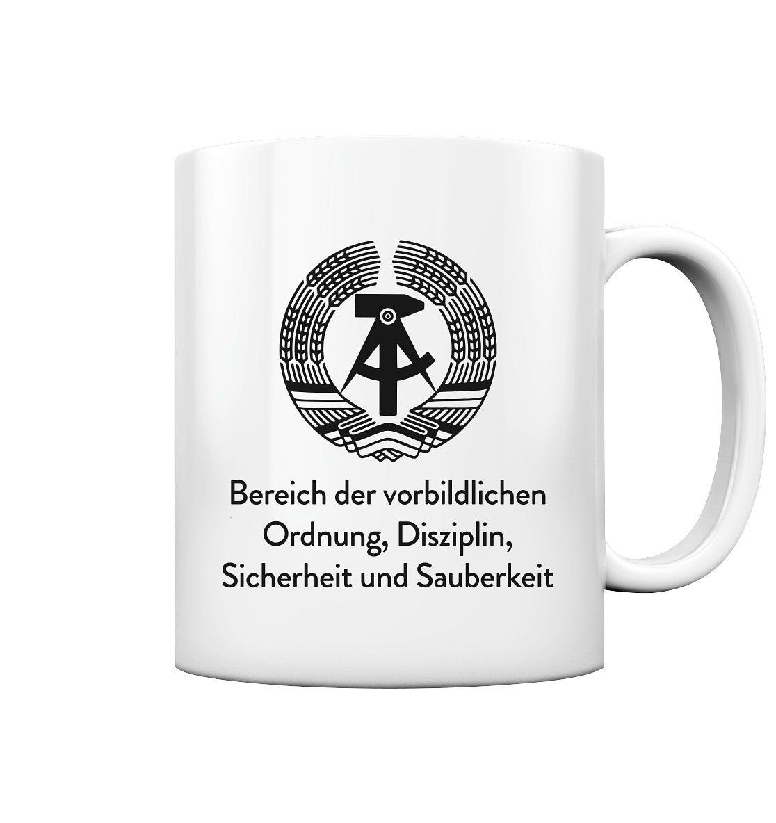 DDR Ostalgie Tasse • BEREICH DER VORBILDLICHEN ORDNUNG (ORIGINAL SCHILD)