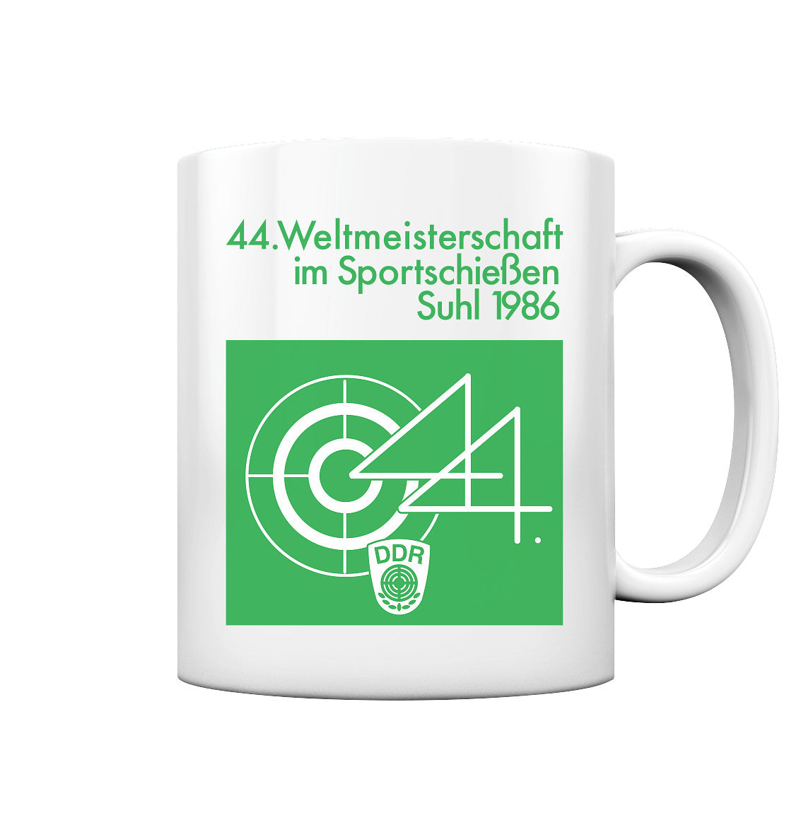 DDR Ostalgie Tasse • WELTMEISTERSCHAFT SPORTSCHIESSEN SUHL 1986