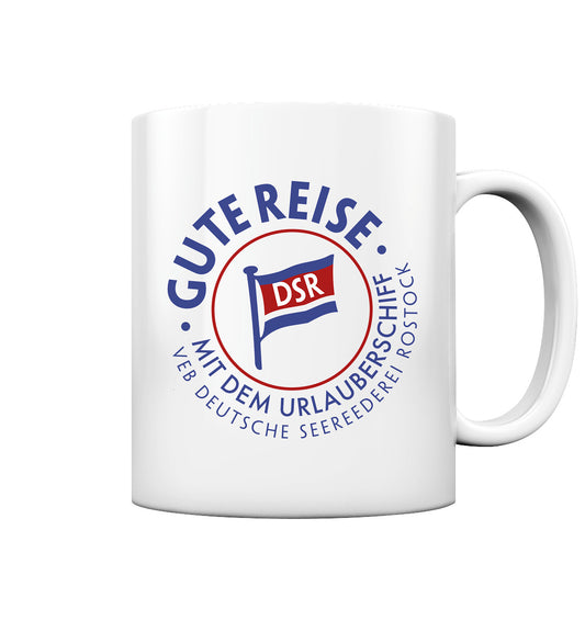 DDR Ostalgie Tasse • DSR GUTE REISE - VEB DEUTSCHE SEEREEDEREI - hell