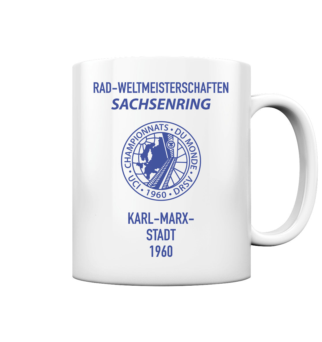 DDR Ostalgie Tasse • RADWELTMEISTERSCHAFTEN SACHSENRING, KARL-MARX-STADT 1960