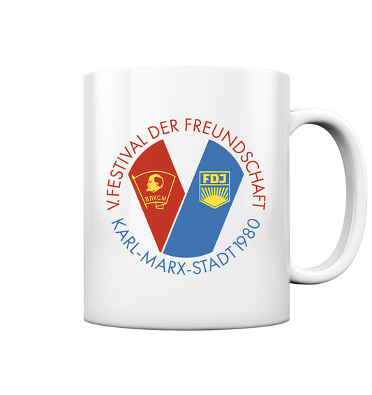 DDR Ostalgie Tasse • 5. FESTIVAL DER FREUNDSCHAFT - KARL-MARX-STADT
