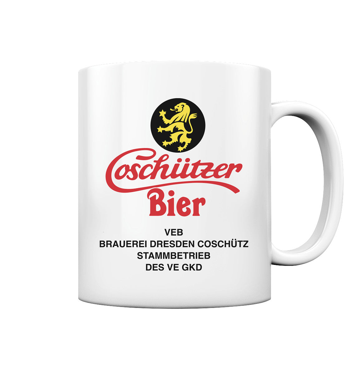 DDR Ostalgie Tasse • COSCHÜTZER BIER - VEB BRAUER DRESDEN
