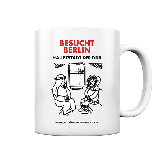 DDR Ostalgie Tasse • RIESA STREICHHÖLZER - BESUCHT BERLIN