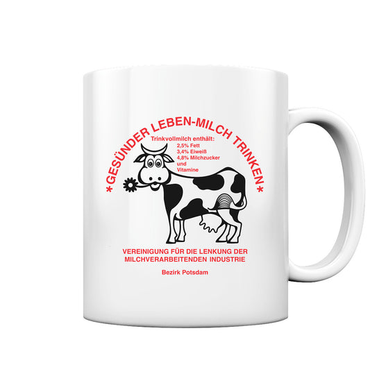 DDR Ostalgie Tasse • GESÜNDER LEBEN - MILCH TRINKEN, POTSDAM