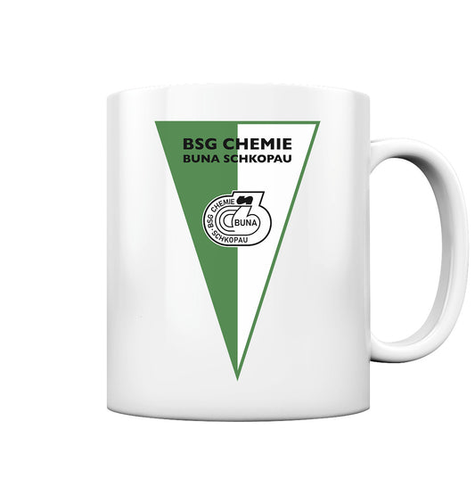 DDR Ostalgie Tasse • BSG CHEMIE BUNA SCHKOPAU (ORIGINALWIMPEL)