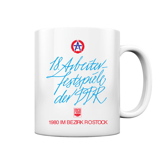 DDR Ostalgie Tasse • ARBEITERFESTSPIELE DER DDR ROSTOCK 1980